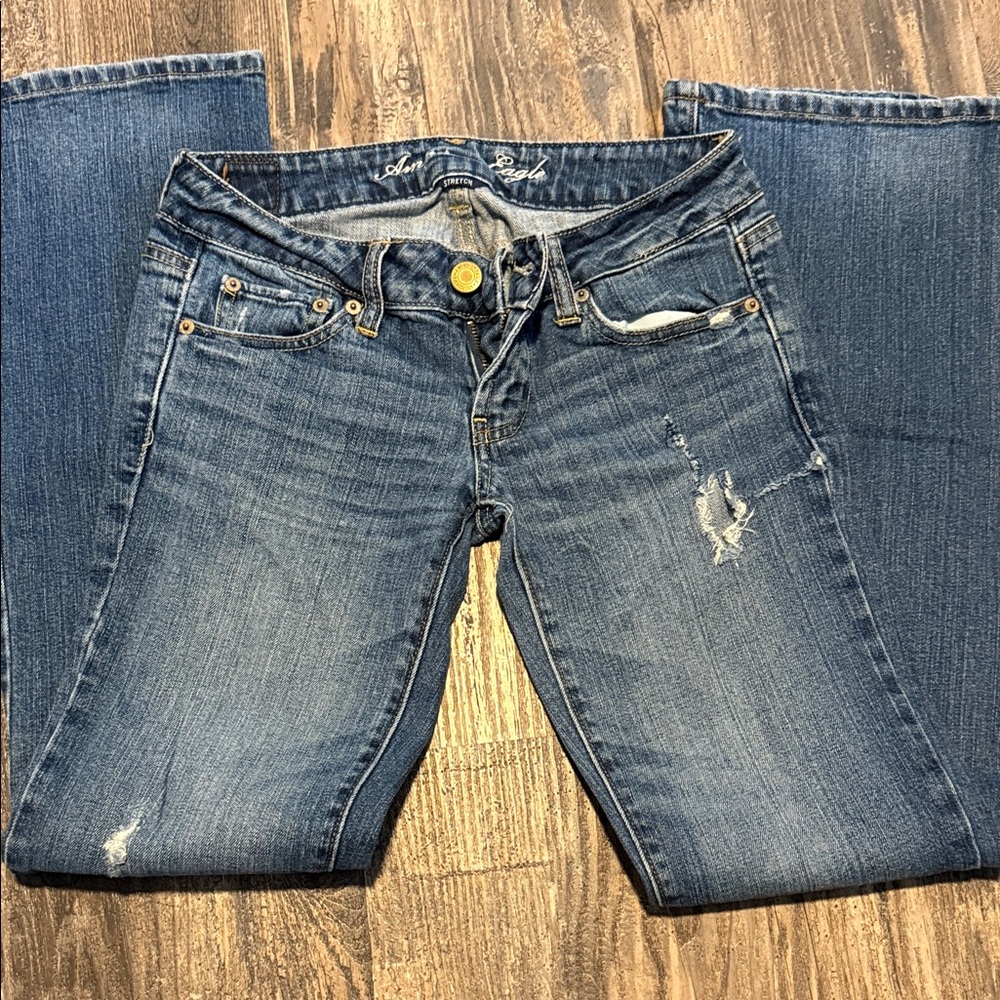 American Eagle Outfitters Blue Boot Cut Jeans - Picture 2 of 2